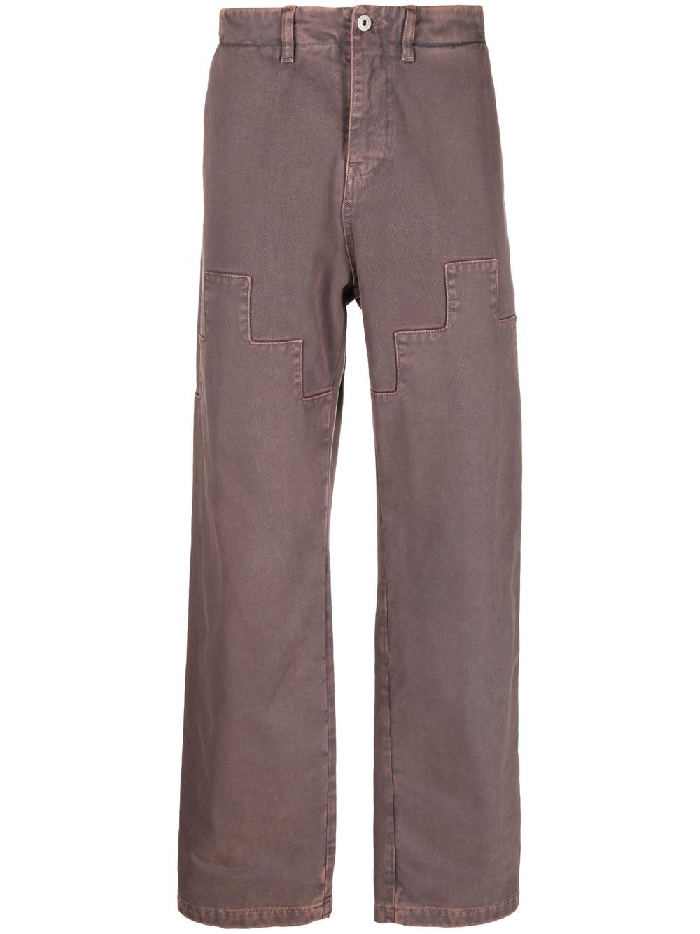 Cross straight-leg trousers - Pink