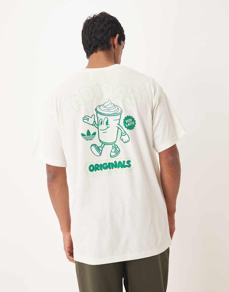 Iced coffee graphic t-shirt in off white
