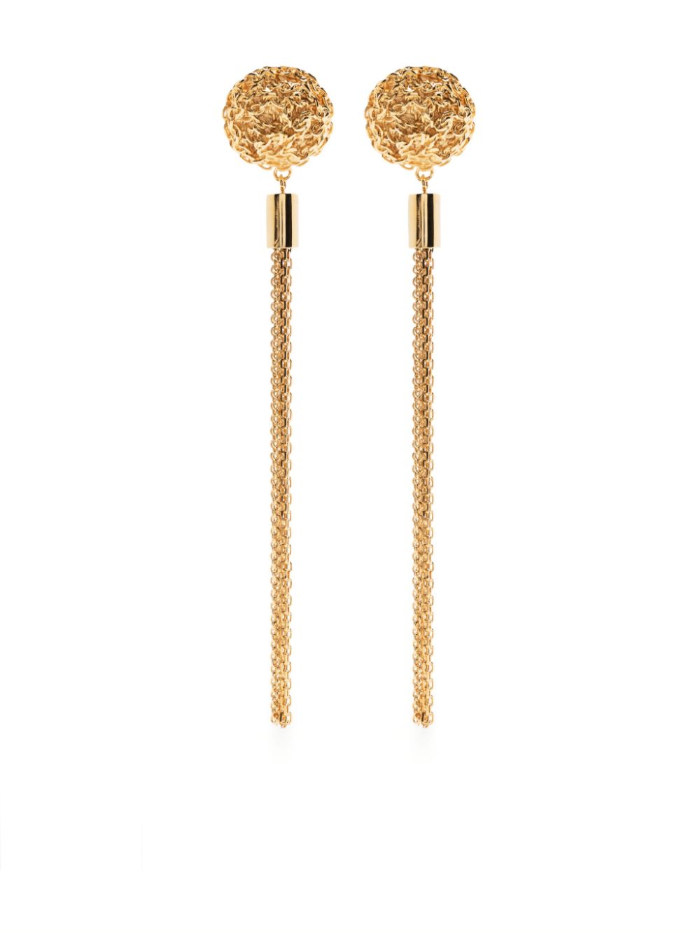 Pendant-chain drop earrings - Gold