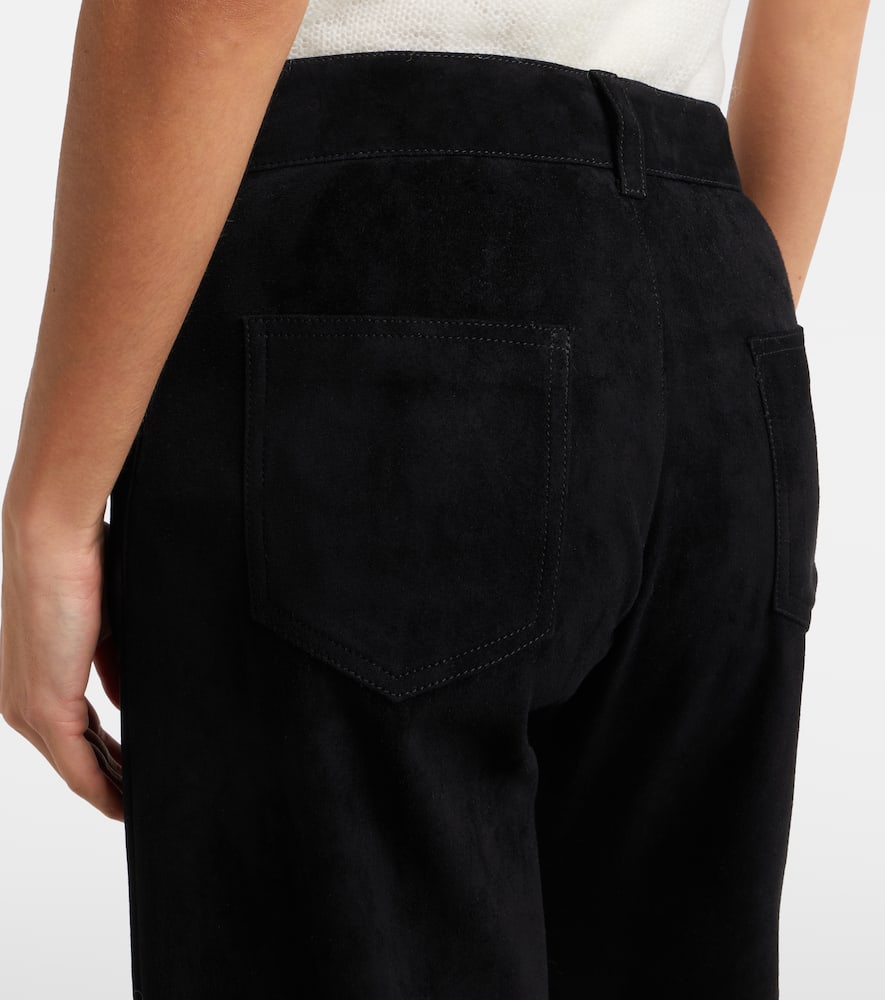 Lilou cropped suede wide-leg pants