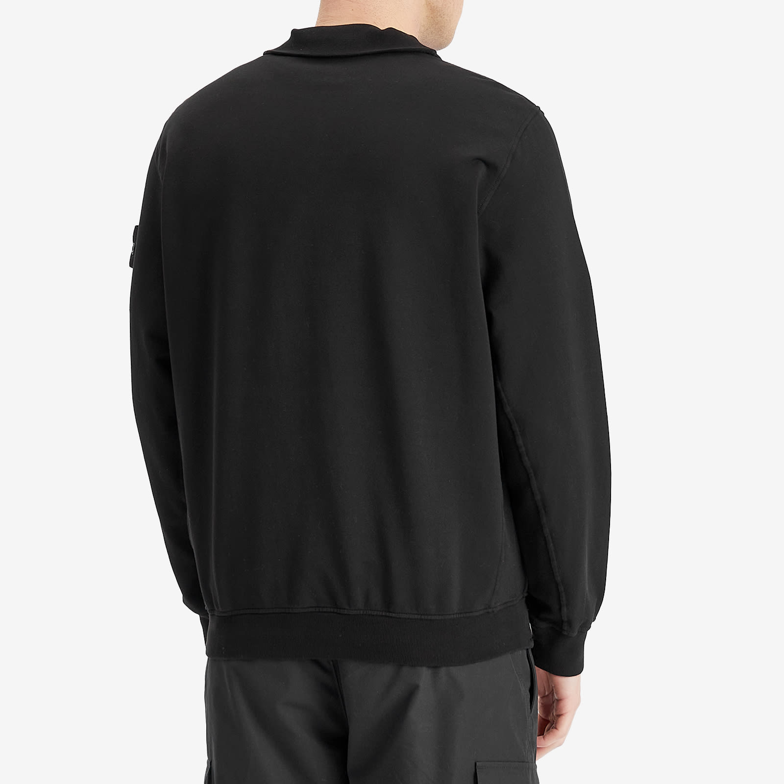 Men's Ghost Piece Full Zip Sweatshirt in Black