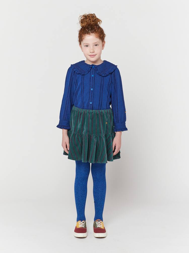 Bobo Choses Striped velvet skirt
