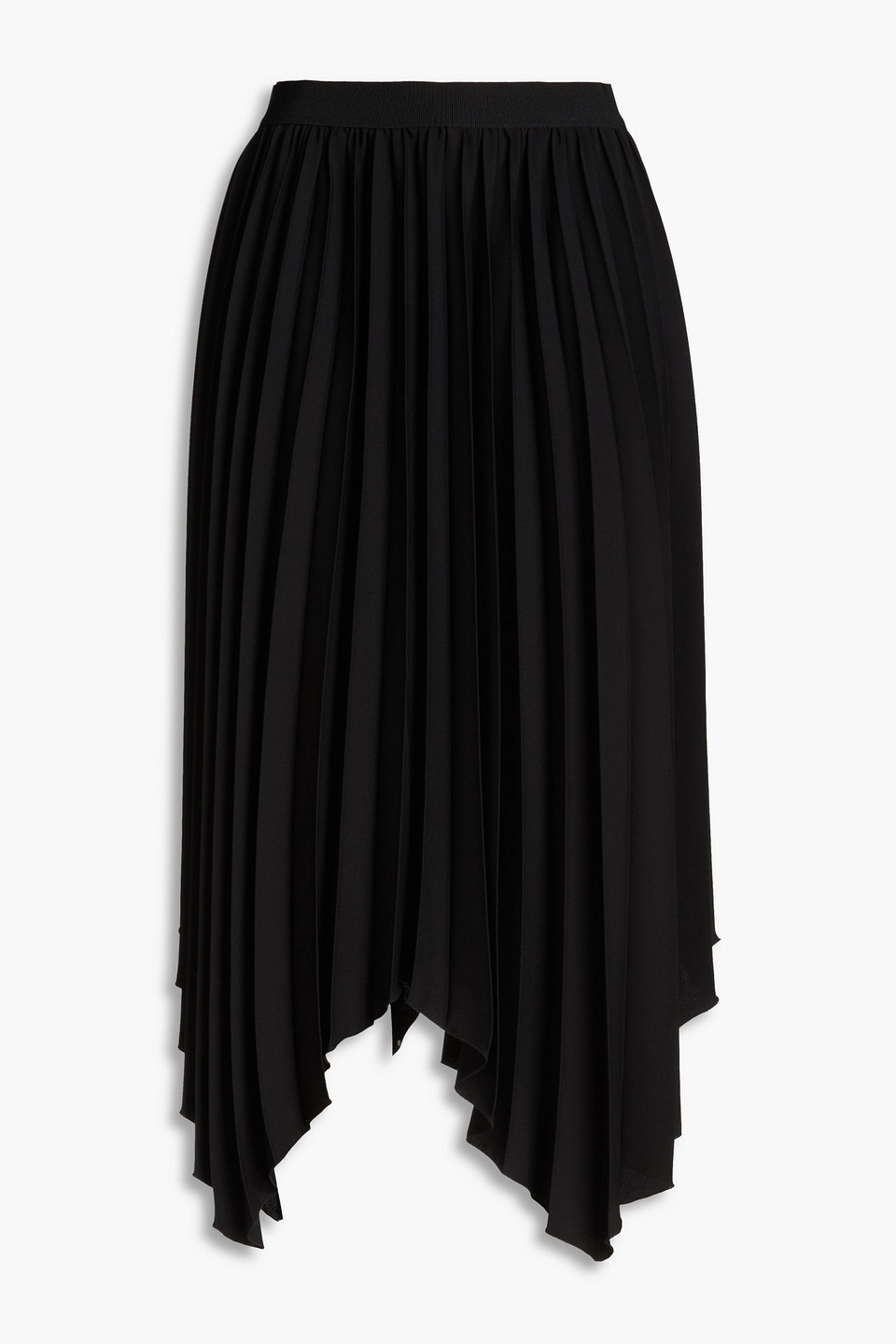 Felixa pleated crepe midi skirt