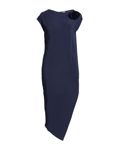 Woman Top Navy Size 14 Acetate, Silk
