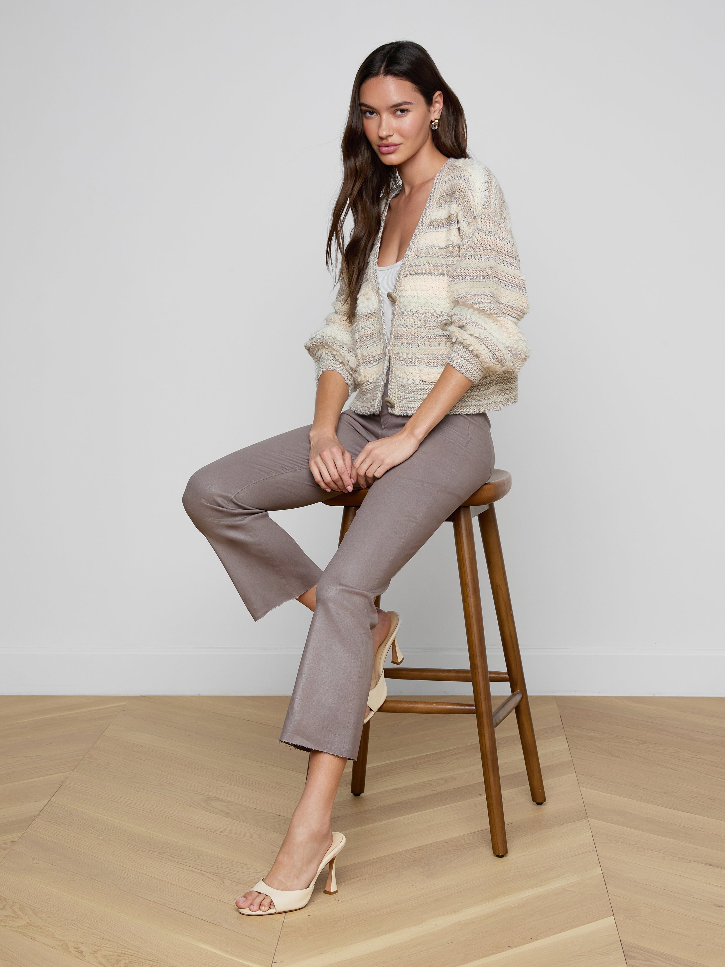 Harriet Cardigan In Natural Multi