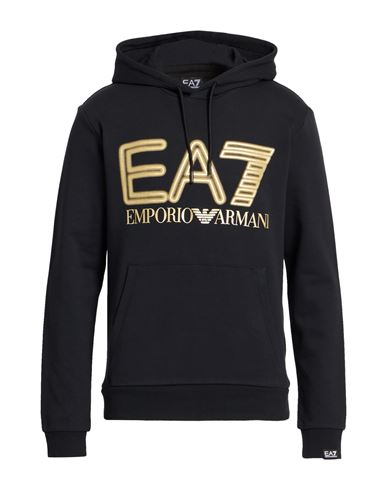 Man Sweatshirt Black Size 4XL Cotton