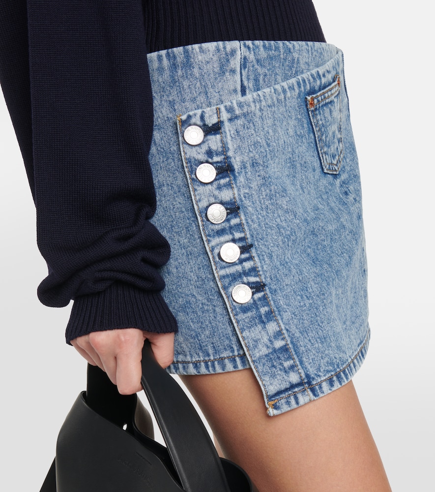 Denim wrap skirt