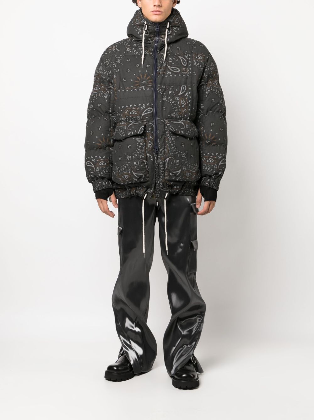 - Bandana Print Down Jacket