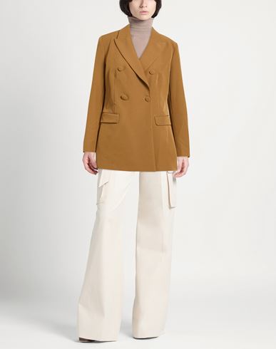 Woman Blazer Camel Size 8 Polyurethane, Viscose, Elastane