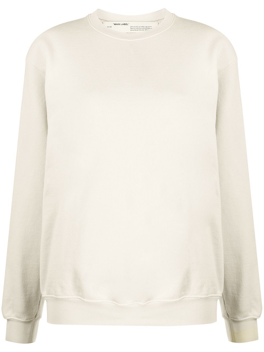 Oversized diagonal stripes sweatshirt - Neutrals