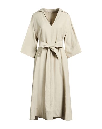 P. a.r. o.s. h. Woman Midi dress Sage green Size XS Viscose, Linen