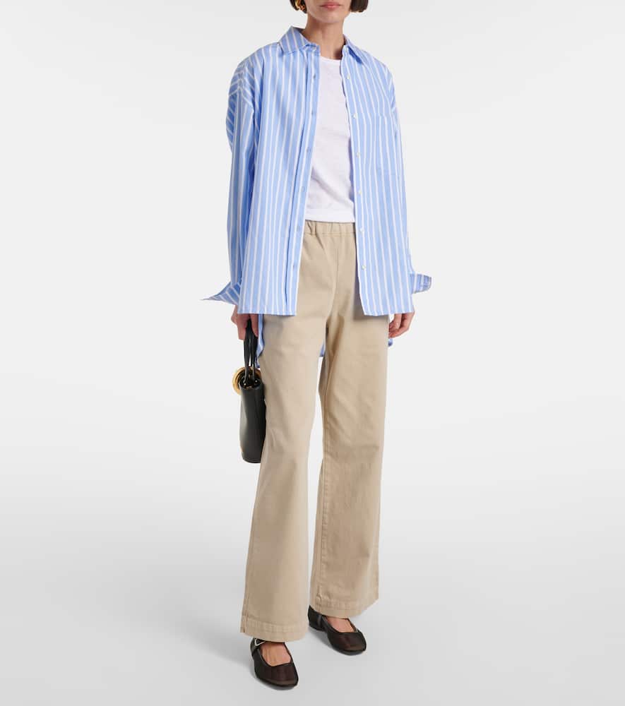 Naya cotton-blend twill straight pants