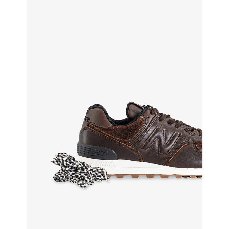 Womens 574 Leather Trainers