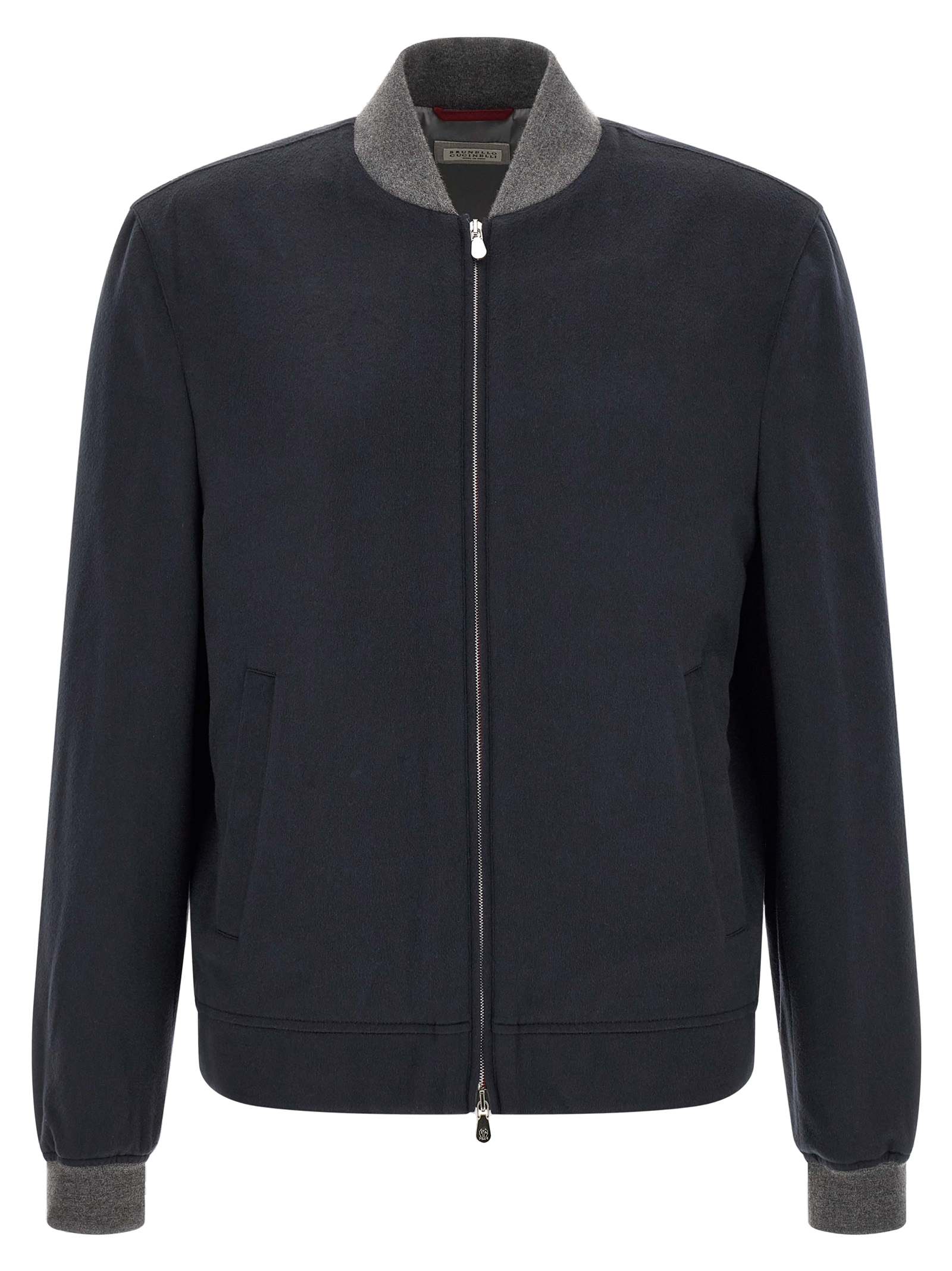 Cashmere Bomber Jacket — Navy