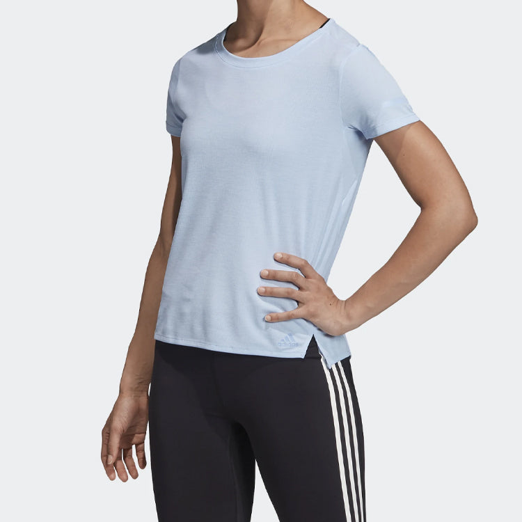 (WMNS) Training Sports Round-neck Short-sleeve Tee Blue