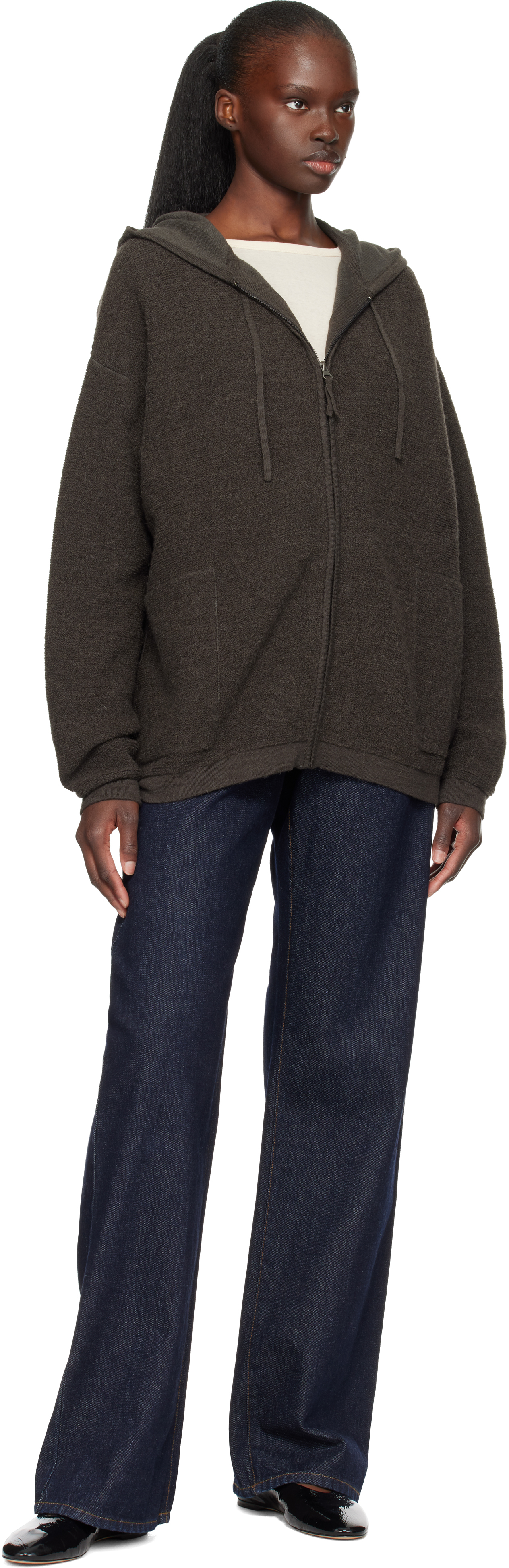 Gray Fine Terry Hoodie