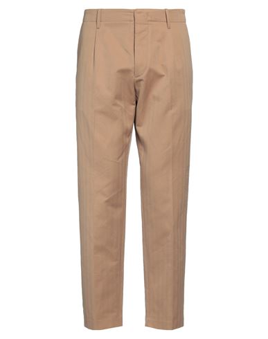Man Pants Camel Size 34 Cotton, Linen