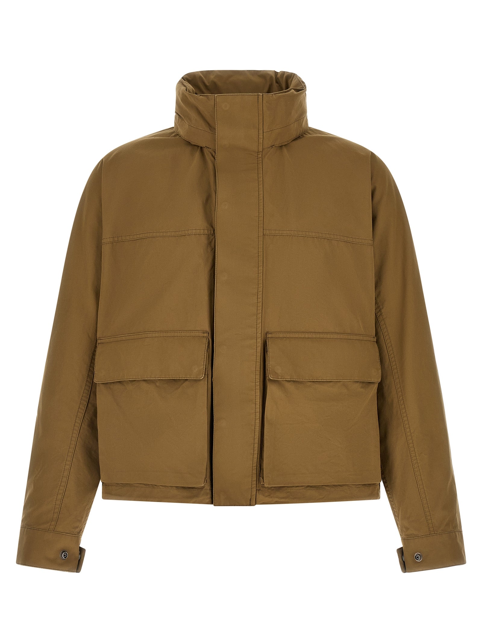 Short Rain Coat — Brown