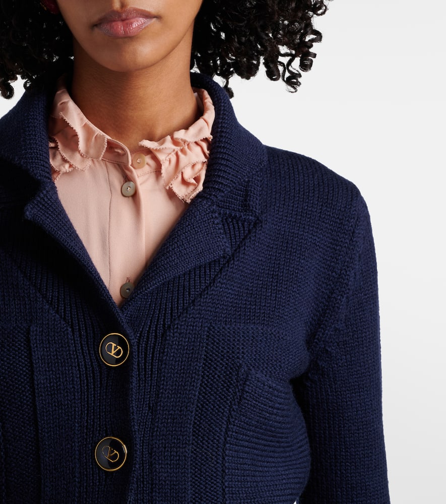 Wool and cotton cardigan