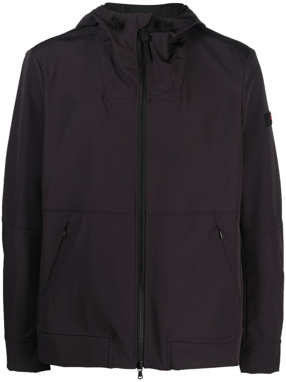 Drawstring zip-up jacket - Black