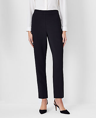 Ann Taylor The Petite Side Zip Ankle Pant in Fluid Crepe — Curvy Fit