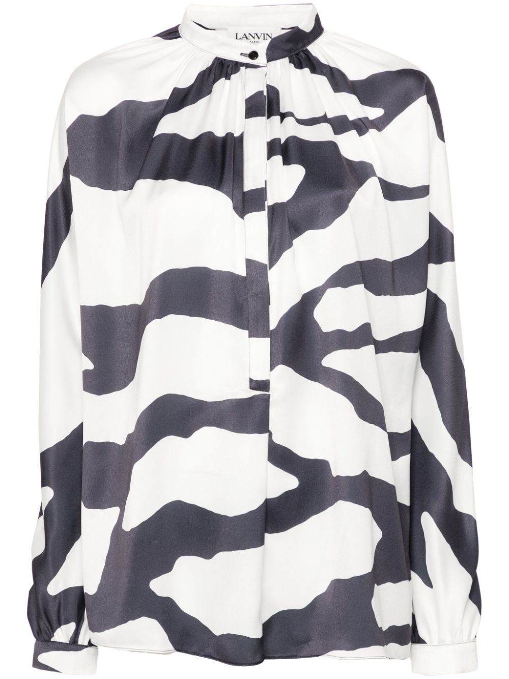 Graphic-print blouse - White