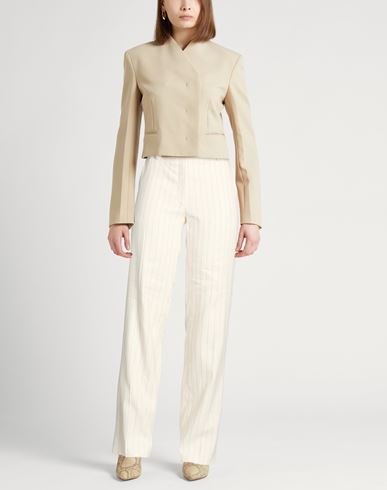 Woman Pants Ivory Size 8 Cotton, Linen
