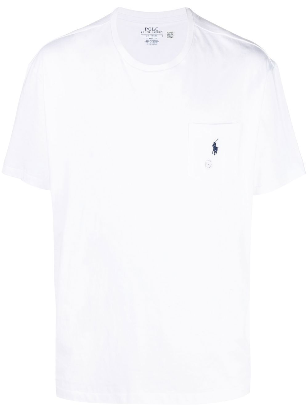 Embroidered-logo short-sleeve T-shirt - White