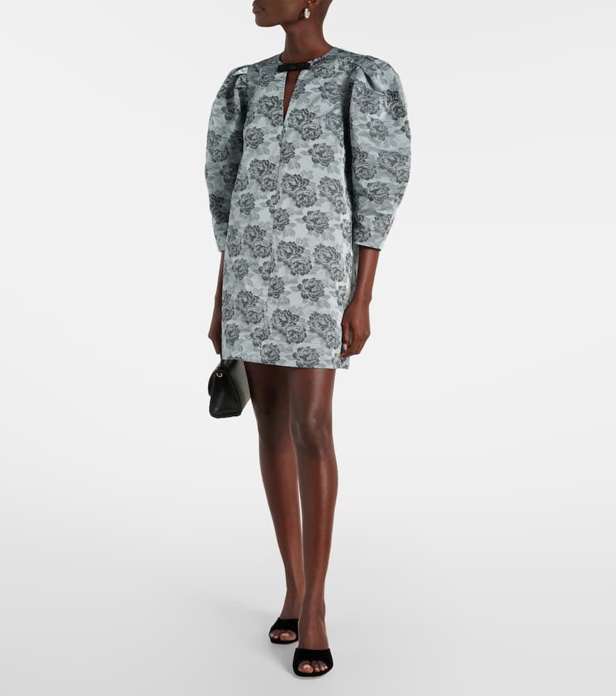 Floral jacquard minidress