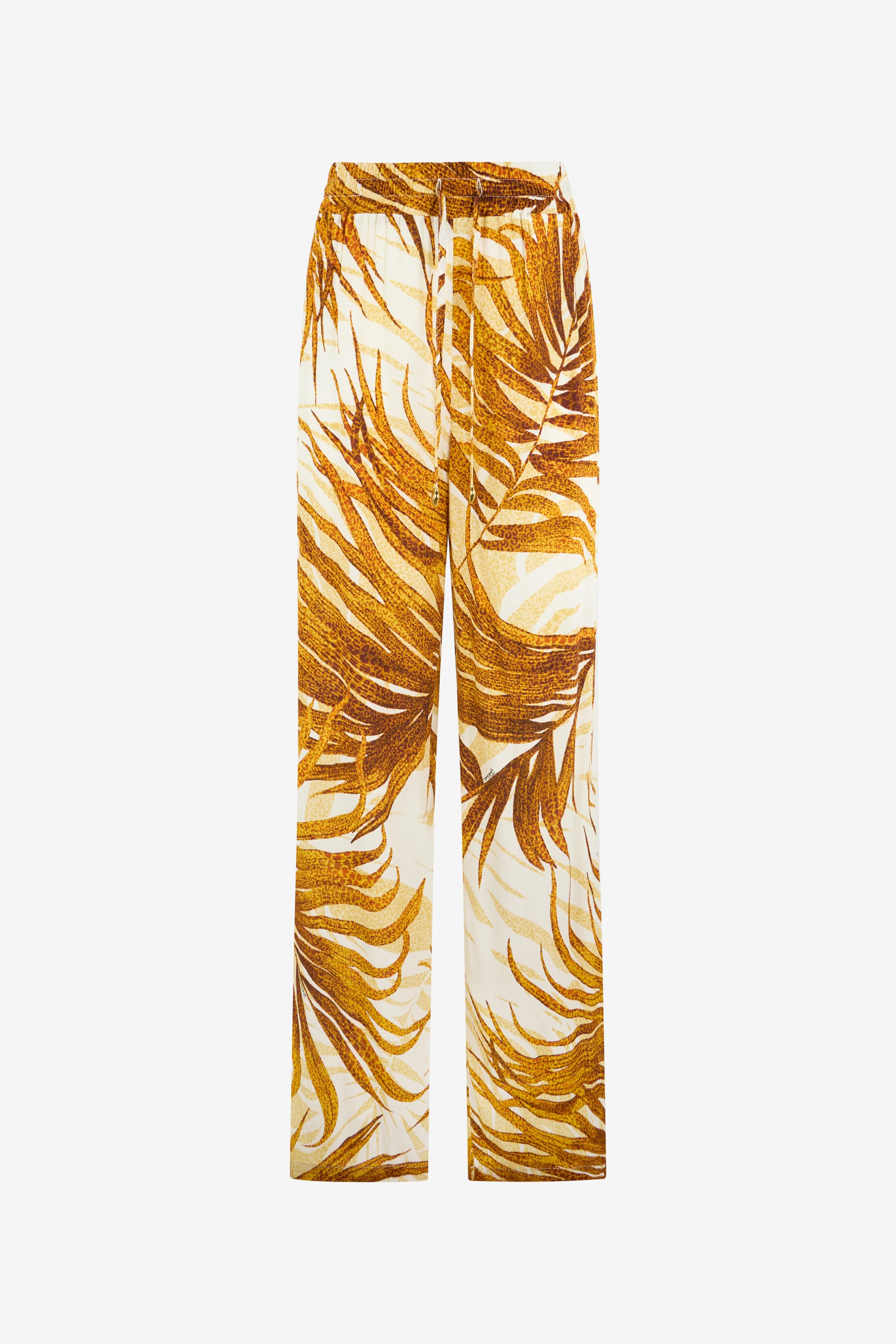 Golden Palm Print Trousers