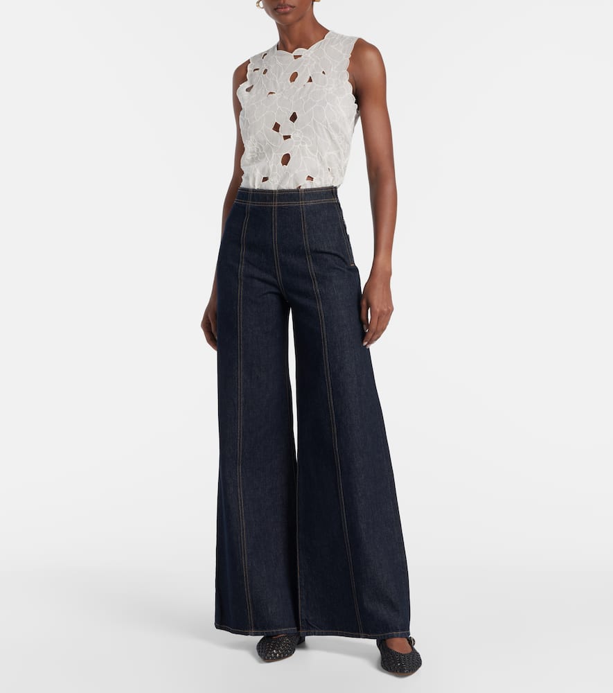 Bianca high-rise wide-leg jeans