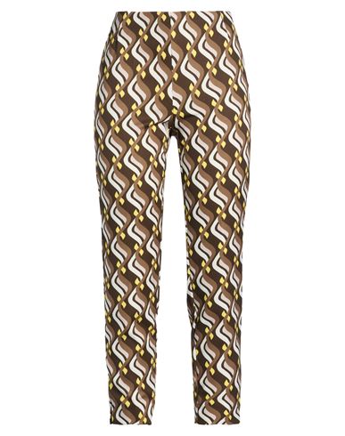 Malìparmi Woman Pants Chocolate brown Size 4 Polyester, Elastane