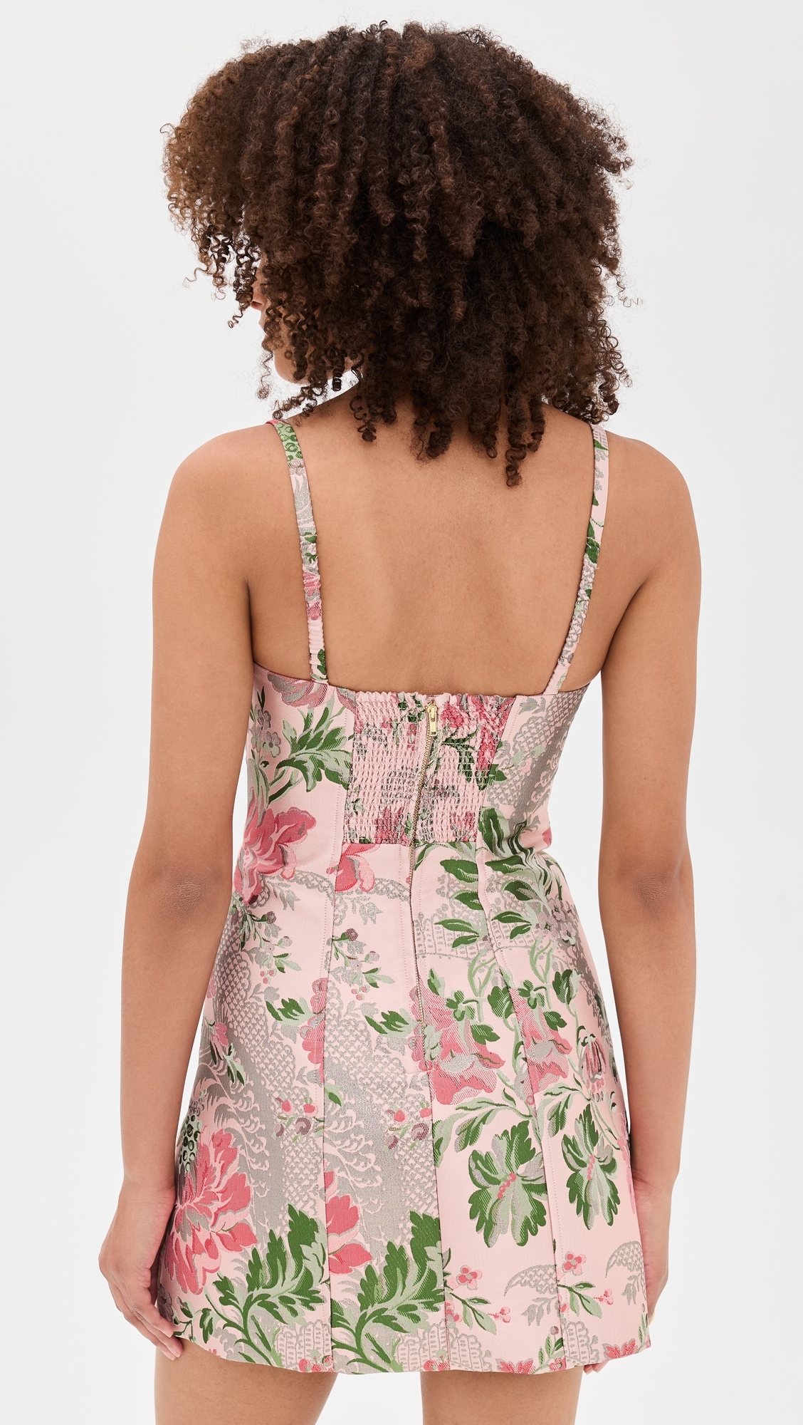 Claudine Mini Dress Jacquard PinkFlower