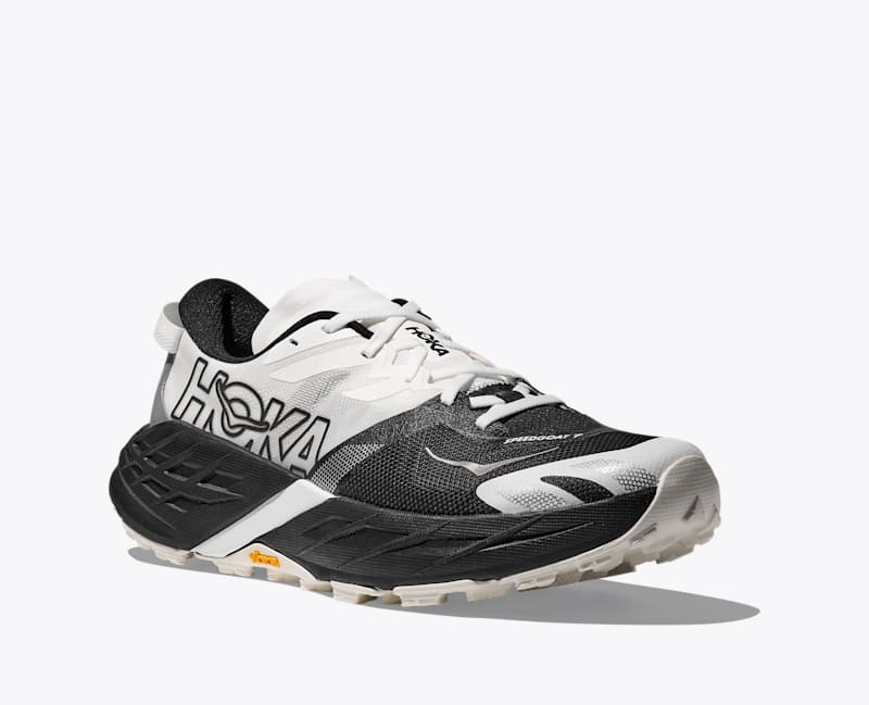 HOKA Women's Speedgoat 7 Shoes in Black/White