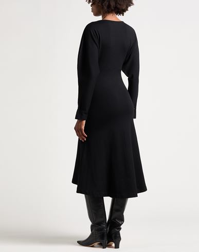 Woman Midi dress Black Size 6 Acrylic, Virgin Wool