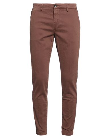 Man Pants Chocolate brown Size 32 Cotton, Elastane