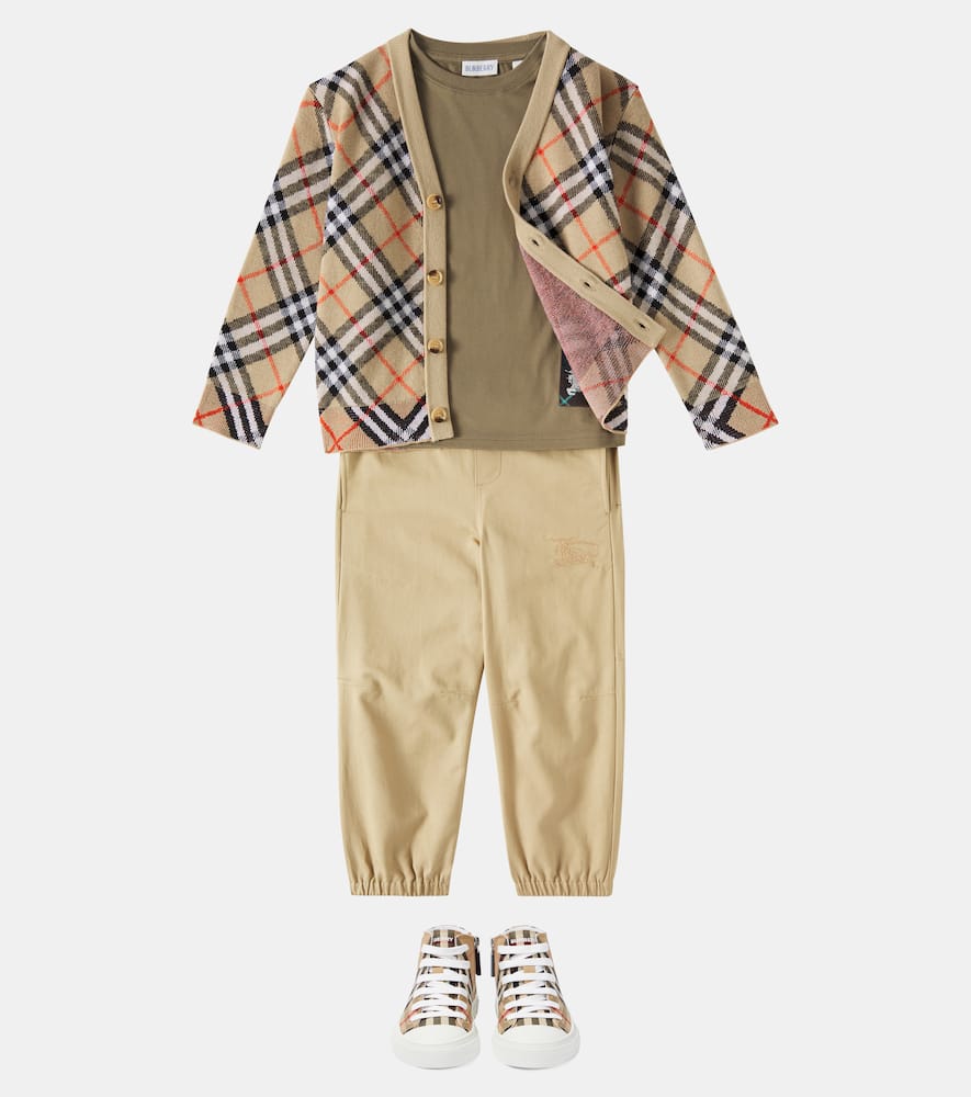 Burberry Check wool cardigan
