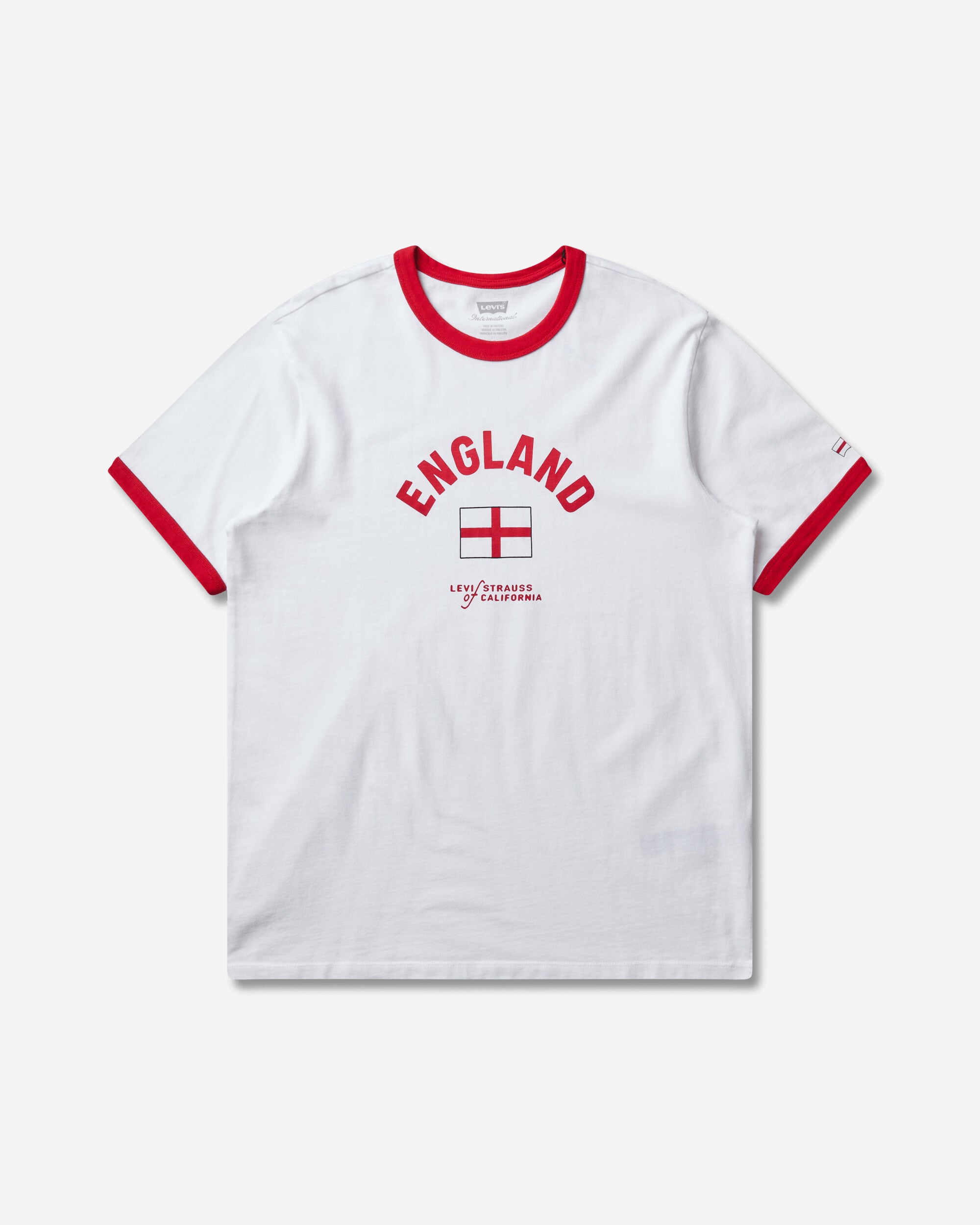 Men s England Ringer T-Shirt White