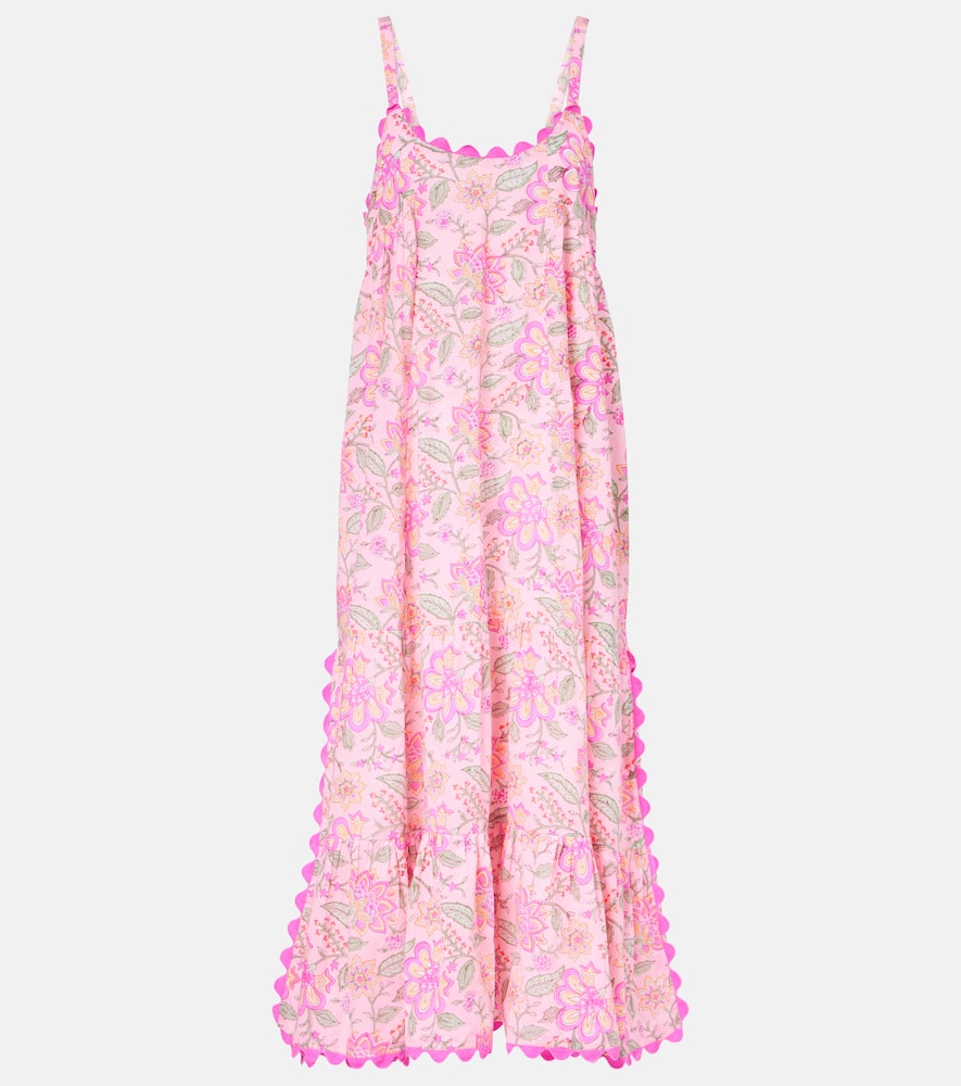 Floral printed cotton maxi dress