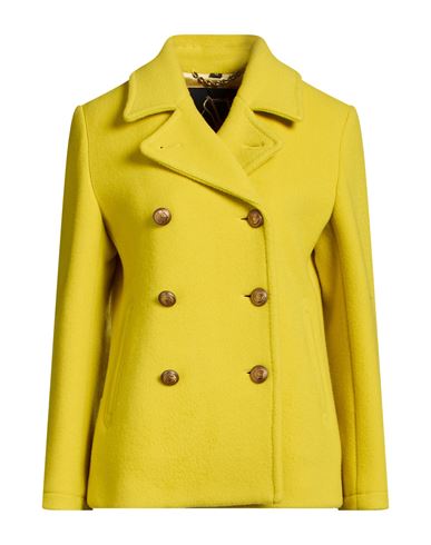 Woman Coat Yellow Size 4 Wool, Polyamide