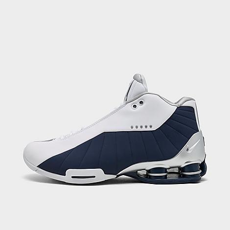 Men's Shox BB4 Basketball Shoes in White/Midnight Navy/Metallic Silver