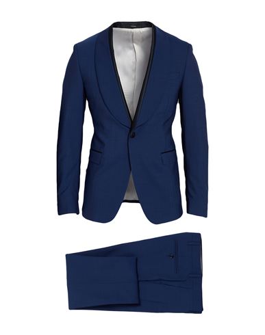 Man Suit Blue Size 38 Virgin Wool, Elastane