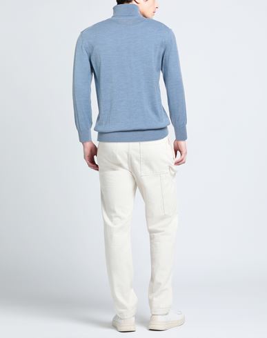 Man Turtleneck Light blue Size L Merino Wool