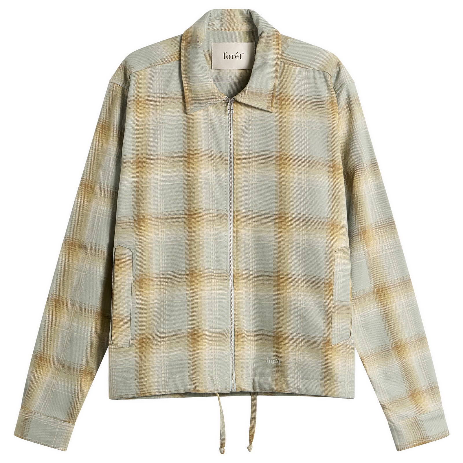 Men's Loft Zip Overshirt Green Oxide Check