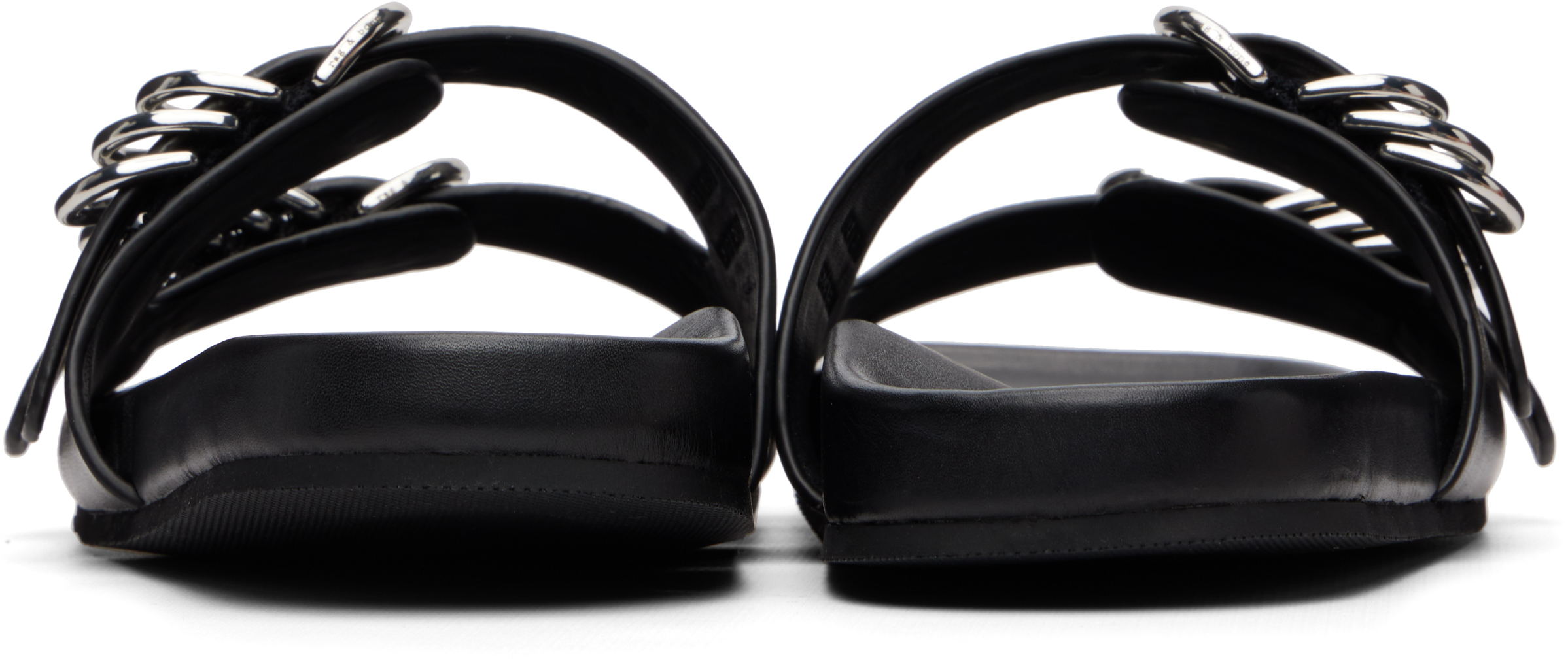 Black Rue Leather Sandals