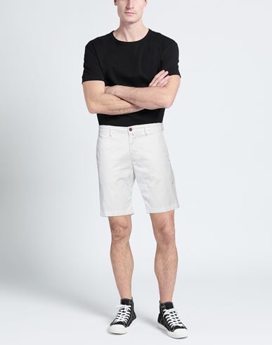 Man Shorts & Bermuda Shorts White Size 38 Cotton, Elastane