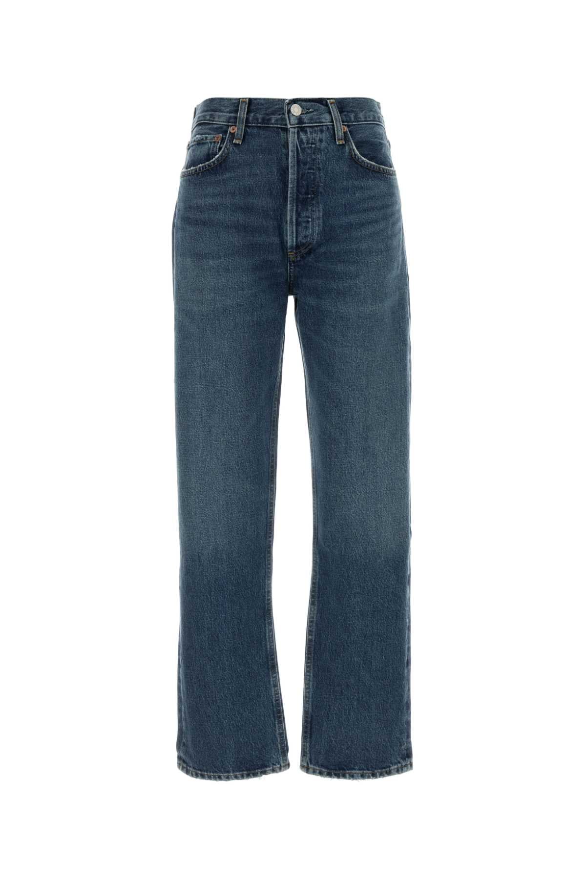 90's Pinch Waist Jeans — Blue