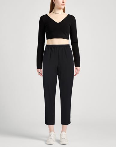 Pomandère Woman Pants Black Size 10 Polyester, Virgin Wool
