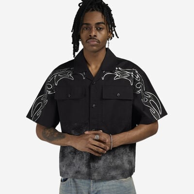 Men's Rise Over Chaos Woven Shirt in Black