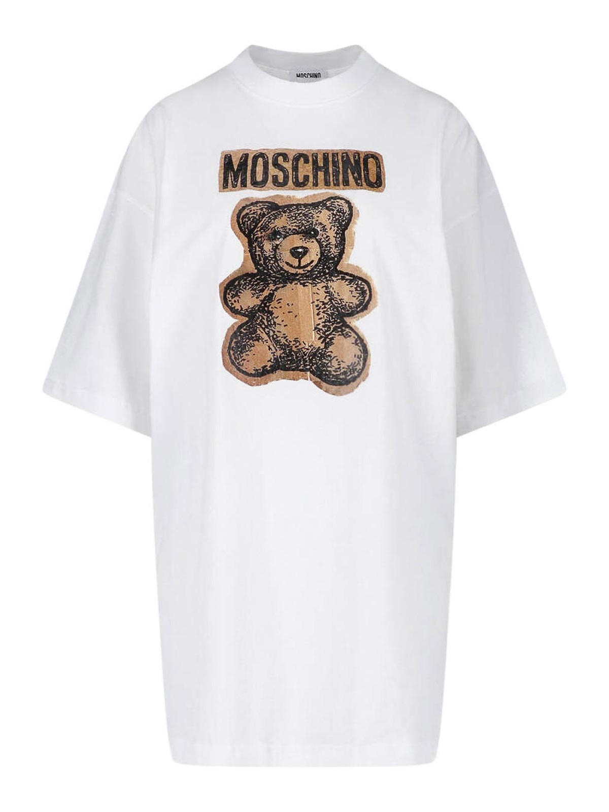 Moschino - crew neck graphic print knee length top